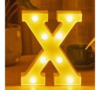 (X) Christmas Ornament Novelty Decorations LED Letter Lights Sign Light Up For Home Party Decoration Light Up Letters Alphabet Letter Sign Battery Powered