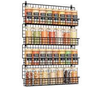 X-cosrack Spice Rack Organizer Wall Mounted 4-Tier Stackable Hanging Spice Jars Storage Racks,Great for Kitchen and Pantry,Up to Storage 36 Jars(Patent No.:US D909,138 S)
