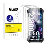 X-Dision [3 Pack Compatible with Unihertz 8849 Tank 2 Screen Protector,2.5D Protect Film[9H Hardness,Case Friendly,Shatter-proof] Tempered Glass Film