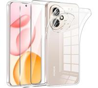 X-Dision Case Compatible with Honor 400 5G with 2 Pieces Tempered Glass,Shockproof Transparen TPU,[9H Hardness,HD Clear and Air Cushion Safeguard] for Honor 400 5G