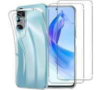 X-Dision Case Compatible with Honor 90 Lite 5G with 2 Pieces Tempered Glass,Shockproof Transparen TPU,[9H Hardness,HD Clear and Air Cushion Safeguard] for Honor 90 Lite 5G