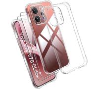 X-Dision Case Compatible with Vivo V70/V70 Elite with 2 Pieces Tempered Glass,Shockproof Transparen TPU,[9H Hardness,HD Clear and Air Cushion Safeguard] for Vivo V70/V70 Elite