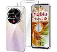 X-Dision Case Compatible with ZTE Nubia Focus 2 5G with 2 Pieces Tempered Glass,Shockproof Transparen TPU,[9H Hardness,HD Clear and Air Cushion Safeguard] for ZTE Nubia Focus 2 5G