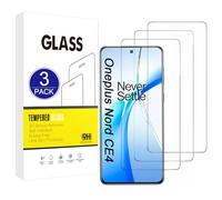 X-Dision Compatible with OnePlus Nord CE4 Screen Protector, 3 Pack [9H Hardness, High Sensitivity, Shatterproof] 2.5D High Definition Tempered Glass Film