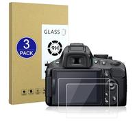 X-Dision Screen Protector Compatible with Nikon D5100,3 Pack [9H Hardness, High Sensitivity, Shatterproof] 2.5D High Definition Tempered Glass Film for Nikon D5100