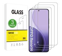 X-Dision Screen Protector Compatible with OPPO Reno 14 5G,3 Pack [9H Hardness, High Sensitivity, Shatterproof] 2.5D High Definition Tempered Glass Film for OPPO Reno 14 5G