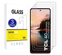 X-Dision Screen Protector Compatible with TCL 40 NXTPAPER,3 Pack [9H Hardness, High Sensitivity, Shatterproof] 2.5D High Definition Tempered Glass Film for TCL 40 NXTPAPER
