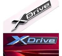 X Drive Car Emblem Xdrive Lettering Badge Boot Chrome Sticker Silver Replacement Suitable for BMW