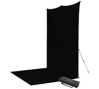 Westcott X-Drop Pro Wrinkle-Resistant Backdrop Kit - Rich Black Sweep - 8 x 13 ft.