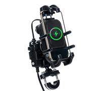 X-Energy Motorcycle Phone Mount Holder with Charger Waterproof Handlebar 15W Wireless&PD USBC QC3.0 Fast Charging Port with Vibration Dampener Anti Shake for Motorcycle Fit 4.7''-7.2''Cell Phone