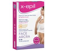 X-Epil - Premium Ready-to-Use Gel Wax Strips (12ct) - For Face