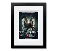 X Files Cast Signed A4 Poster Photo Print Framed Autograph Gift TV Show David Duchovny Gillian Anderson (A4 Framed & Mounted)