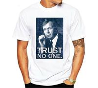 X Files Cigarette Smoking Man Mens T Shirt Trust No One White XXL