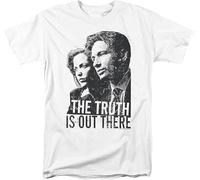 X Files T-Shirt Truth is Out There Mulder Scully 90s TV Show Science Fiction tee White White(3X-Large)