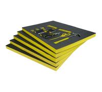 X-Foam Customizable Toolbox & Equipment Insert with Stencil - Cut-to-Fit Protective Tool Liner (600mm X 420mm X 30mm - Yellow - 5 Sheets) Kaizen Draw Organizer Foam Sheet