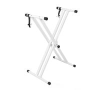 X Frame Keyboard Stand Heavy-Duty Metal Electronic Piano Stand Adjustable Height & Width Piano Keyboard Stand Digital Piano Stand with Locking Straps for 54-88 Keys