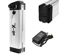 X-go 48V 13AH Ebike Battery, lithium Li-ion Folding Bike Battery Pack for 750W 500W 350W 250W 200W Electric Bicycles Motor with Charger,BMS, Safe Lock and LED Indicator Light (Yinyu, 48V 13AH 4Port)
