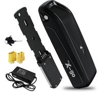 X-go 48V 36V Electric Bike Battery with Charger, USB Port, Ebike Battary Lithium-ion Battery for 1000W / 750W / 500W Motor (Bafang, AW, Most Ebike Conversion Kit) (36V 10AH 4Pin No USB)