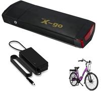 X-go Ebike Battery, 36V 13AH Lithium lon Rear Rack Battery with Charger, BMS, Safe Lock for 750W 500W 350W 250W Electric Bicycles Motor (No Rack)