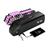 X-go Ebike Battery, 48V 13AH Hailong Electric Lithium-ion Bike Battery with Charger, 4 Pin Base Plate, USB Port for 1000W 750W 500W 350W 250W Bafang or other Motor (48V 13AH 4 Pin+USB)