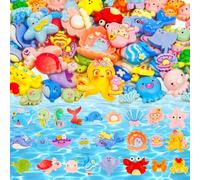 X Hot Popcorn 100 Pcs Summer Ocean Resin Charms Cute Sea Animals Flatback Accessories Crab Shells Starfish Octopus Cabochons Charms for Jewelry Cellphone Case Scrapbooking Embellishments Diy Making