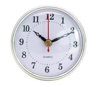 X-Institute 80mm/3.15inch Clock Insert Round Movement Clock Black Arabic Characters On White Backgroun Fit 75mm Diameter Hole