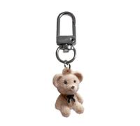 X-Institute Cartoon Bear Keychain Brown Plush Bear Pendant Keyring for Clothing Bags Keyholder Birthday Women Girl Teen