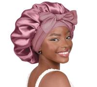 X-Institute Comfortable Silk Sleep Bonnet for Women with Adjustable Straps for A Night's Rest Double Layer Silk