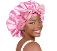 X-Institute Comfortable Silk Sleep Bonnet for Women with Adjustable Straps for A Night's Rest Double Layer Silk