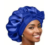 X-Institute Comfortable Silk Sleep Bonnet for Women with Adjustable Straps for A Night's Rest Double Layer Silk