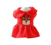 X-Institute Elk Pattern Dog Pullover Hoodie for Dogs to Large Dogs for Christmas Windproof for Winter Outdoor Puppy Christmas Outfit