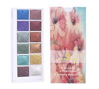 X-Institute Portable Pearlescent Watercolor Paint 12 Colors Portable Water Color Paint Satuation Quick Dry