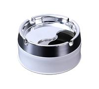 X-Institute PP+Stainless Steel Ashtray Round Windproof Ashtrays With Rotating Lid For Home Garden Outdoor Indoor Portable Office Sealing Ashtray Accessory