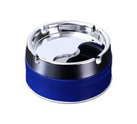 X-Institute PP+Stainless Steel Ashtray Round Windproof Ashtrays With Rotating Lid For Home Garden Outdoor Indoor Portable Office Sealing Ashtray Accessory