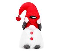 X-Institute Valentines Day Plush Scandinavian Tomte Decorations LED Light Ornaments Swedish Tomte Dwarf Figurines Valentines Day Decorations