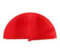 X-Institute Vintage Wooden Hand Fan Wedding Dance Solid Color Plain Folding Fan Elegant Handhelds Dancing Show Performances Spanish Fan