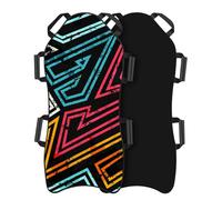 X-Kingsun 45" x20" Foldable Snow Sled Handles with Steering Fits 2 Younger or 1 Adult Thickened Strong Fabric Stitching Lightweight Snow Sleds Boards for Winter Outdoor