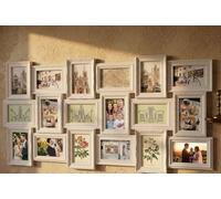 X Large 18 Photos Multi Picture Wall Frame 6x4 photo Multi Photo Frame 18-Aperture Wall Hanging Memories decoration