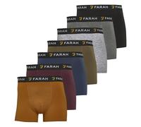 (X-Large, Assorted) Farah - 7 Pack Mens Cotton Breathable Boxers Underwear - Kalle Collection