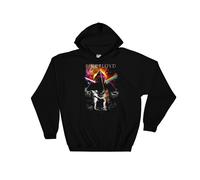 (X-Large, Black) Pink Floyd Poster Black Men Women Unisex Hooded Sweatshirt Hoodie