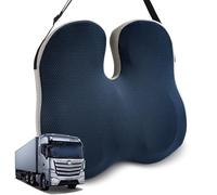 X Large Car Seat Cushion for Driving, Mprove Driving Vision/Posture, Truck Seat Cushion with Non-Slip and Adjustable Straps, Memory Foam Seat Cushion for Long Time Driving Car, Truck, SUVs (DarkGray)