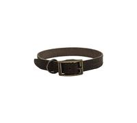 (X Large, Chocolate) HugglePets Legacy Leather Dog Collar