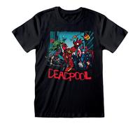 (X-Large) Deadpool 'Avengers Spoof' (Black) T-Shirt