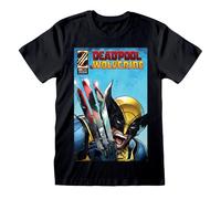 (X-Large) Deadpool 'Wolverine Reflection' (Black) T-Shirt