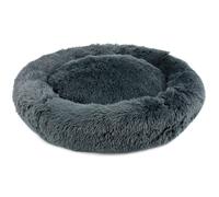 X-Large Dog Bed Fluffy Donut Cushion in Dark Grey