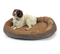 Easipet Orthopedic Dog Bed, Plaid Design, Brown Fleece, Extra Large 100cm x 69cm x 18cm