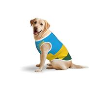 X-Large Large Pet Pure Cotton Vest - Summer T-Shirts for Medium Dogs, Flag of Rwanda Print Breathable & Soft Tank Top