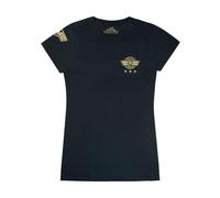 Marvel Captain T-Shirt Shield Logo Womens Ladies Superhero Top in Black