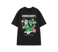 Minecraft Beware of The Dark TNT Mens Black Graphic Tee | Classic Crew Neck Game Character Tshirt | Plain Short Sleeve Pull On Casual Wear Top