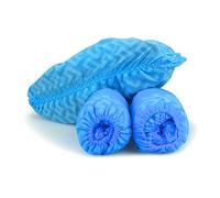 X-Large Premium 100 Pack (50 Pairs) Disposable Boot & Shoe Covers - Durable, Water Resistant, Non-Slip, Non-Toxic, Recyclable, Blue, Stretchable fits up to Size 11 US Men and up